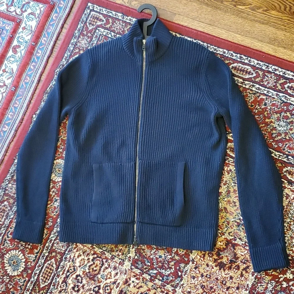 GAP Mockneck Sweater Jacket 100% Cotton - Picture 2 of 16